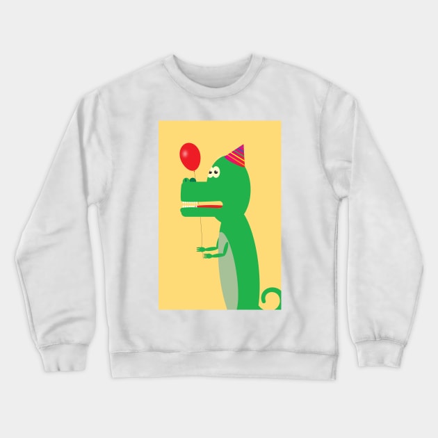 Dinosaur Birthday Crewneck Sweatshirt by drfriedman1976